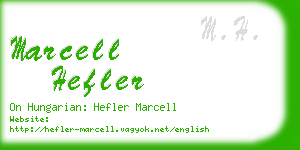 marcell hefler business card